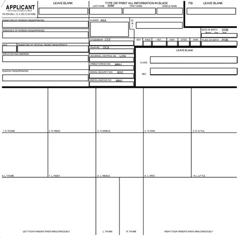 Fingerprint Form PDF