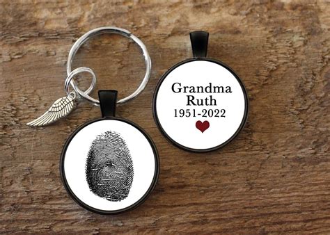 Fingerprint memorial keychain. .  ...