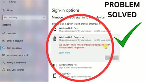 Fingerprint windows hello not available. Is the Windows Hello fingerpri...