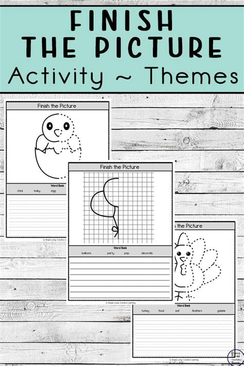 Finish the Picture Themes Simple Living. Creative Learning
