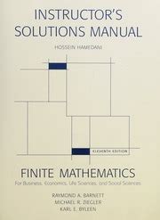Finite mathematics barnett instructors solution manual. - Writing a guide for college and beyond brief edition by lester faigley 2006 12 29.