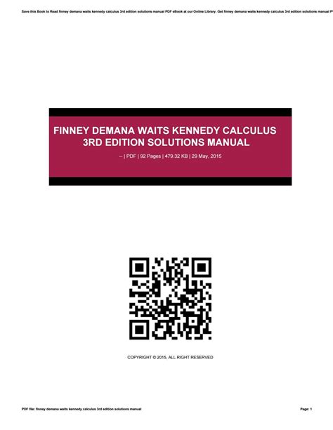 Finney demana waits kennedy calculus solutions manual. - Solution manual for mechanics and control of robots.