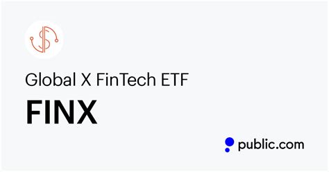 Finx etf. Global X FinTech ETF (FINX) ETF Bio. The investment objective of the Global X FinTech Thematic ETF seeks to track an underlying index that covers developed-market companies that operate in any one of six financial technology areas: mobile payments; peer-to-peer and marketplace lending; enterprise solutions; blockchain and alternative currencies ... 