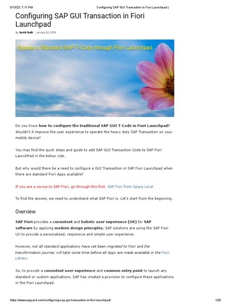 Fiori launchpad transaction.  1) Great Information from Chandrashekhar Learn...