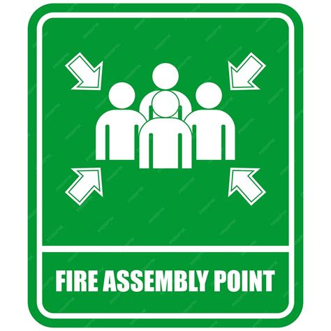 Fire Assembly Point Sign Clip Art Library