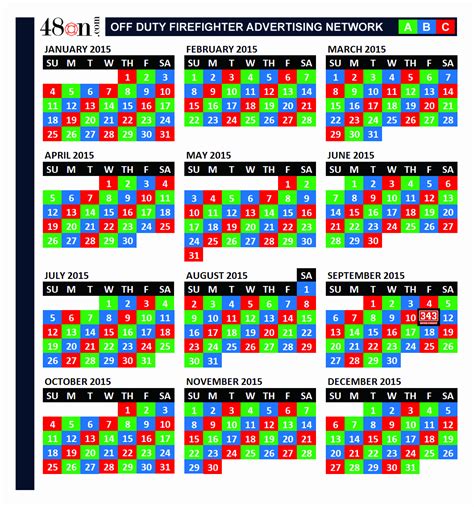 Fire Department Printable Shift Calendars Example Calendar Printable