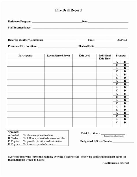Fire Drill Report Template Luxury Best S Of Record Emergency Evacuation