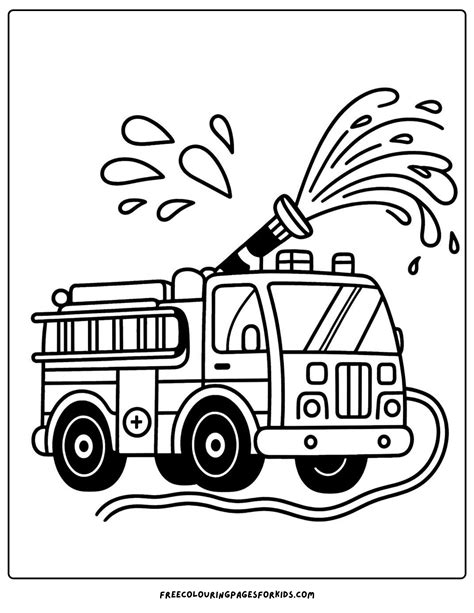 Fire Engine Coloring Shee