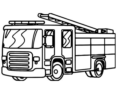 Fire Engine Printable Coloring Pages
