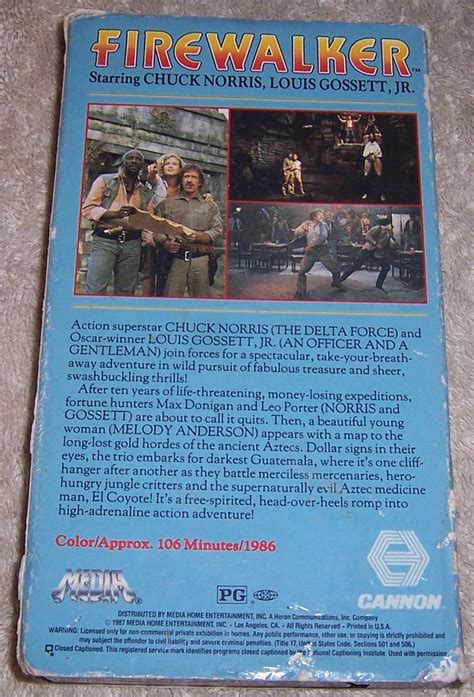 Fire Walker VHS Chuck Norris Louis Gossett Jr. - eBay