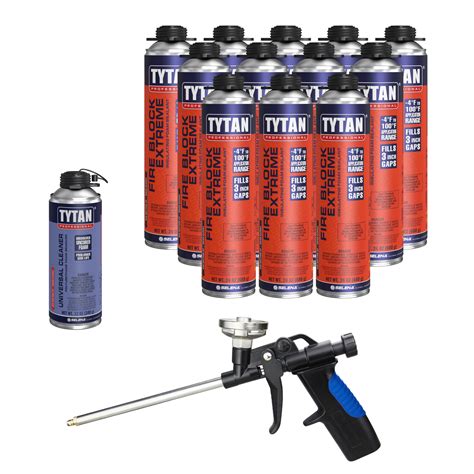 Fire block foam gun.  Designed for use with a gun applicator (or the straw appl...