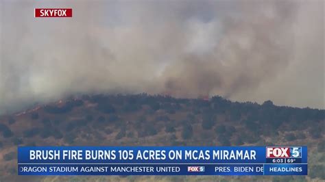 Fire burns 105 acres on MCAS Miramar
