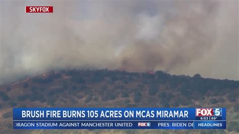 Fire burns 105 acres on MCAS Miramar base