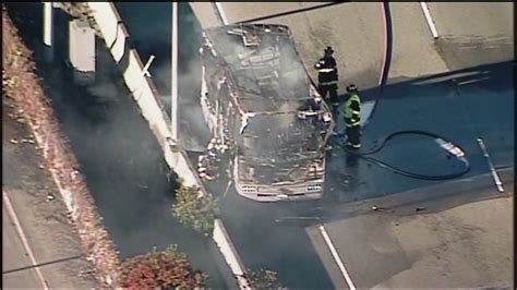 Fire burns along Hwy 101 in San Francisco