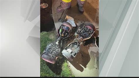 Fire caused by hoverboard lithium ion batteries