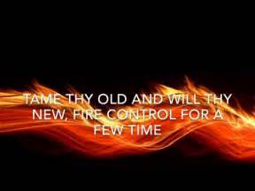 Fire control spell. Fire control is the practice of reducing the heat output of a fire, reducing the area over which the fire exists, or suppressing or extinguishing the fire by depriving it of fuel, … 