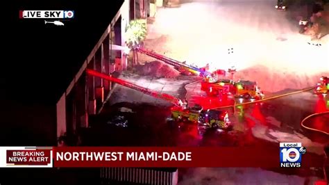 Fire erupts at cement plant in NW Miami-Dade