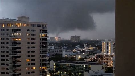 Fire officials: Apparent tornado touched down in downtown Fort Lauderdale; funnel cloud captured on video