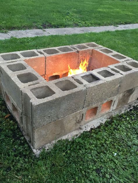 Fire pit block. Stone fire pits are a popular choice. For DIY fire pits, pavers and blocks made from clay brick or concrete are common. Different metals are used in a range of fire pit styles. Metal fire pits made from steel are most common, but other metals such as aluminum, cast iron and copper are available. 