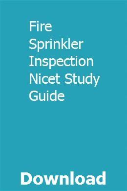 Fire sprinkler inspection nicet study guide. - Gambro ak 200 ultra s operator manual.