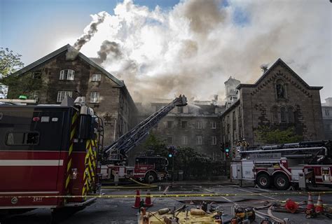 Fire still burning at Montreal heritage building that once housed monastery