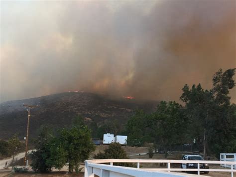 Brush Fire Breaks Out Near French Valley Airport - Murrieta, CA - The blaze was reported at 4:25 p.m. in the area of Brookdale Way and Fairfield Heights Street, according to authorities.. 