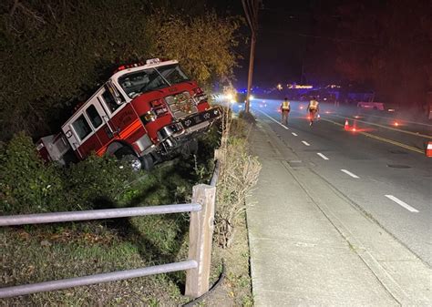 Fire truck rolls off road during Santa Cruz County emergency call