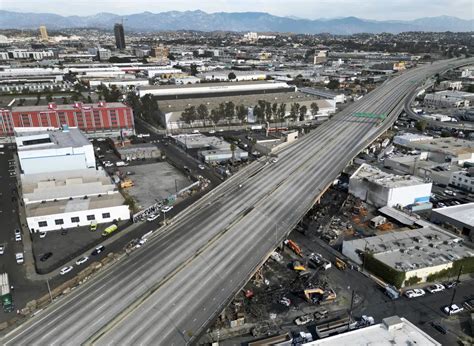Fire-damaged Los Angeles freeway to take three to five weeks to repair, governor says