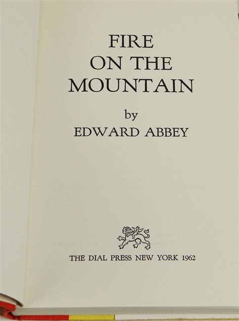 Read Online Fire On The Mountain By Edward Abbey