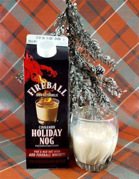 Fireball and eggnog. Directions. Gather all ingredients. Beat eggs with an electric mixer on medium speed until very frothy, 2 to 3 minutes. Gradually beat in sugar, vanilla extract, and 1/4 teaspoon nutmeg. Stir in cream, milk, brandy, and rum. Cover and chill before serving. 