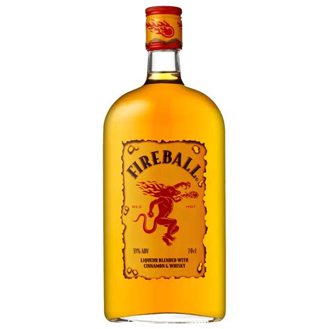Fireball cinnamon whiskey. Fireball Cinnamon Whisky. Nutrition Facts. Serving Size. fl oz. Amount Per Serving. 125. Calories % Daily Value* 0%. Total Fat 0g. 0% Saturated Fat 0g Trans Fat 0g. 0%. Cholesterol 0mg. 0%. ... Maker's Mark Cask Strength Kentucky Straight Bourbon Whisky 113 proof. 1.5 fl oz. Log food: Maker's Mark Maker's 46 Kentucky Bourbon Whisky 94 … 