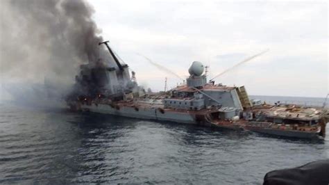 Fireball over Crimea as Ukraine hits large Russian navy ship