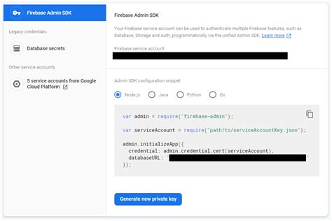 Firebase admin sdk python example.  It's nice I can authenticate using credentials, ...