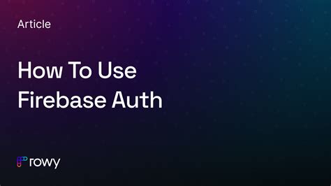 Firebase auth rest api.  In order to use this library, you first need to go thro...