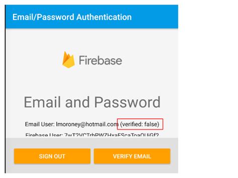 Firebase email verification code. .  ...
