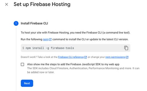 Firebase hosting console.  Learn more about using Guest mode Discover Firebase, Googl...