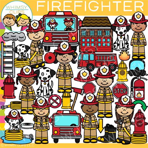 Firefighter Clip Art by Whimsy Clips TPT