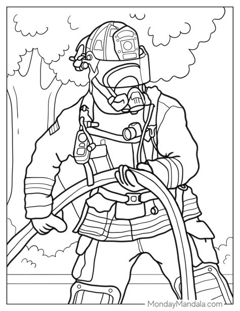 Firefighter Coloring Page