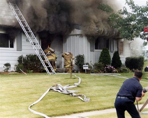 Firefighters enter burning home in Santa Rosa