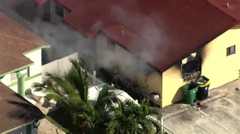 Firefighters extinguish house blaze in Dania Beach; Red Cross helping displaced residents