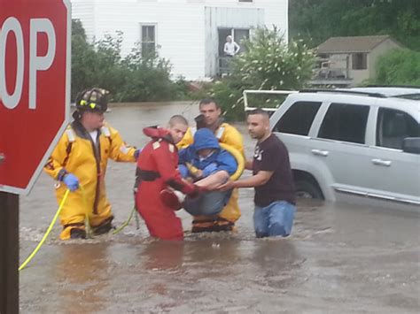 Firefighters rescue person trapped in Illinois flash flooding