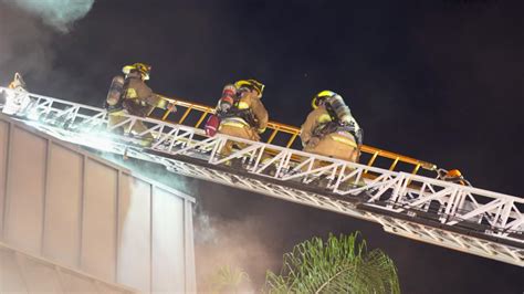 Firefighters ride collapsing 2nd floor to ground level while battling blaze in Echo Park