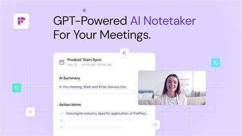 Fireflies ai notetaker. Fireflies is an AI voice assistant that helps transcribe, take notes, and complete actions during meetings. Its AI assistant, Fred, integrates with leading web-conferencing platforms in the world like Zoom, Google Meet, Webex, & Microsoft Teams along with business applications like Slack and Salesforce. Categories. Voice Recognition. 