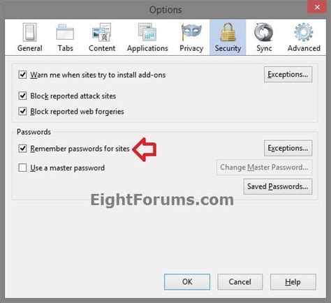 Firefox Remember Passwords for Sites - Turn On or …