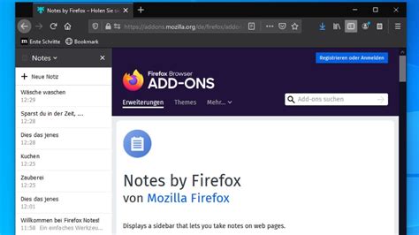 Firefox als Notizblock: Geheimer Befehl für Notizen