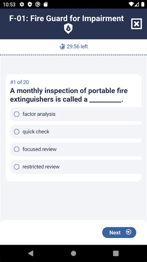 Fireguard practice test. The Fire guard certification S95 is issued by the FDNY after passing an exam 70 or higher consisting of 35 multiple choice questions. Just like the FDNY certificate of fitness exam, this app will randomly generate 25 multiple choice questions each time you take the S95 practice test and will allow you 53 minutes to complete the test. 