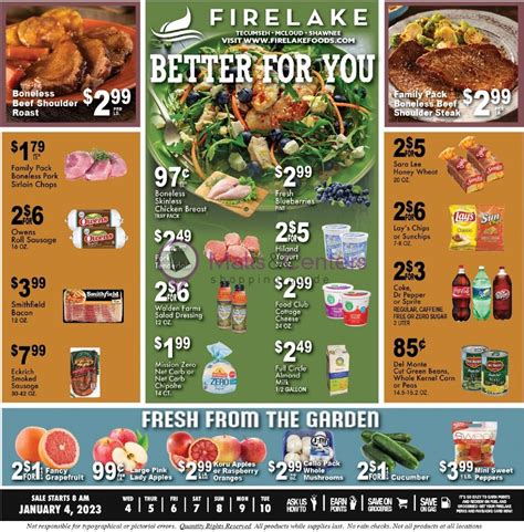 Firelake grocery store weekly ad. We are a full Service Supermaket catering to the Community of Indiana. See our weekly ad, browse delicious recipes, or peruse store information. Login | Register. Menu Skip to content. Home; Weekly Specials. Weekly Specials; In-Store Savings; Price Locks ... Weekly Ad 4/28/2024 - 5/04/2024. View Printable Version View My Shopping List ... 
