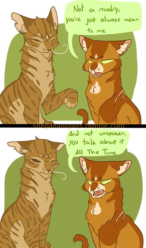 Firestar warrior cat memes. Firestar is one of the main protagonists in Erin Hunter's Warriors book franchise. Born as a kittypet named Rusty, one day he joined ThunderClan, becoming its apprentice and later on warrior, receiving name Fireheart. Upon discovering and foiling a conspiracy plot of Tigerclaw, Fireheart became the Clan's new deputy, and after Bluestar's death, its new … 
