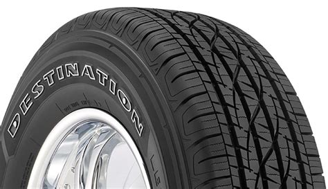 The Firestone Destination LE3 comes in 15 to 22 inches wheels. And all of those sizes have following specs. Speed ratings: T, H and V. Load ratings: SL and XL. Tread depth range: Almost all sizes have 10/32″. Weight range: 21 to 40 lbs. UTQG: 700 A B. Mileage rating: 70k miles warranty. Winter ratings: No 3PMSF, only M+S.