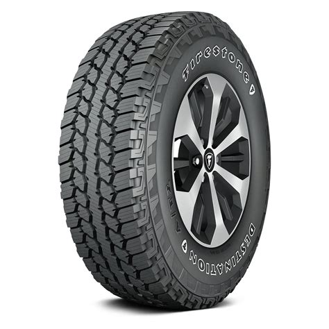 Dec 4, 2023 · Using industry ratings and customer reviews from Tire Rack, we compiled a list of the most popular Firestone tire models below. Firestone Destination A/T: An all-terrain tire with high off-roading and comfort performance; Firestone All-Season: A day-to-day commuter tire available in most tire sizes and made to last 65,000 miles. 